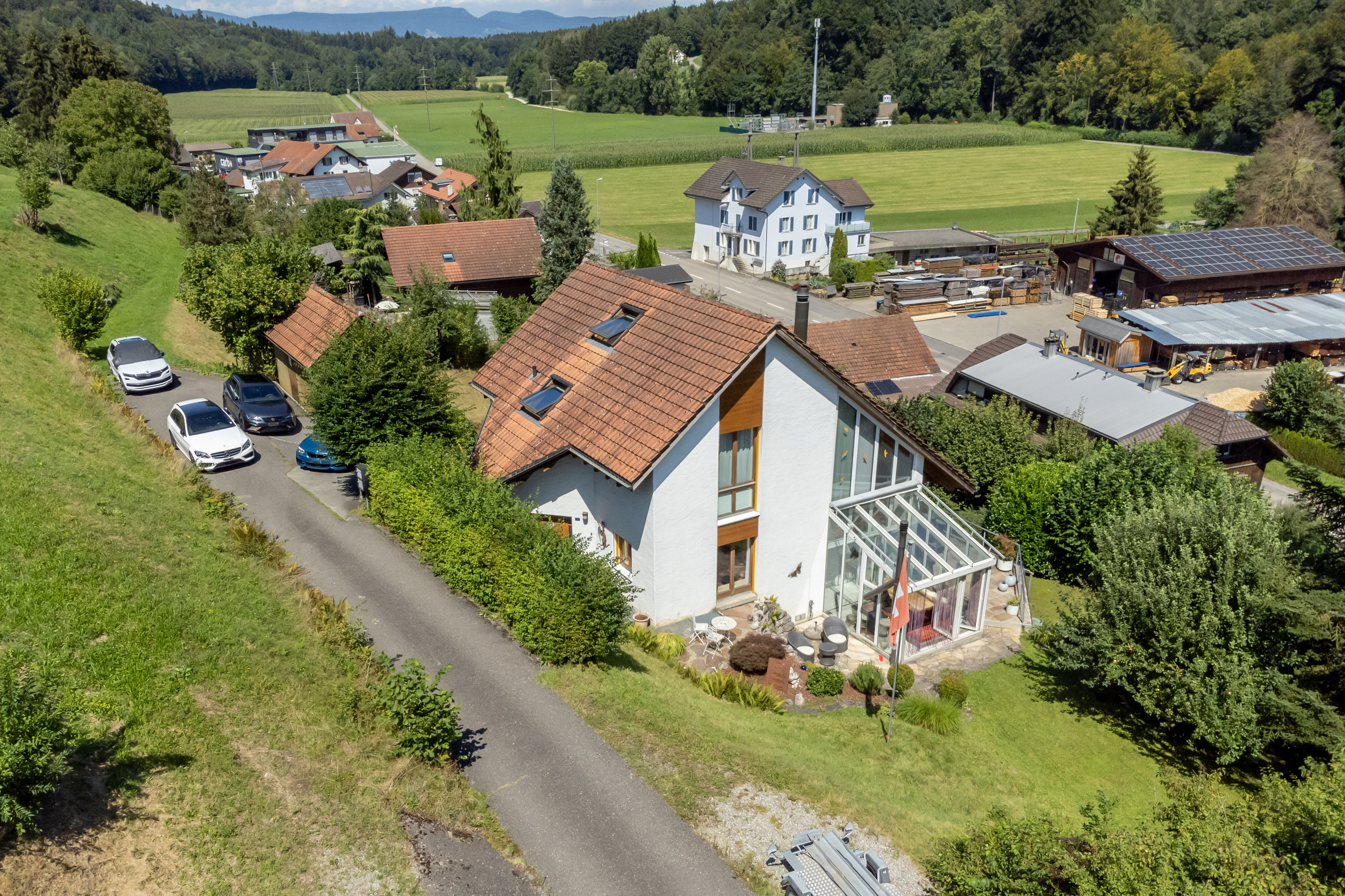 Luftaufnahme Richtung Holziken