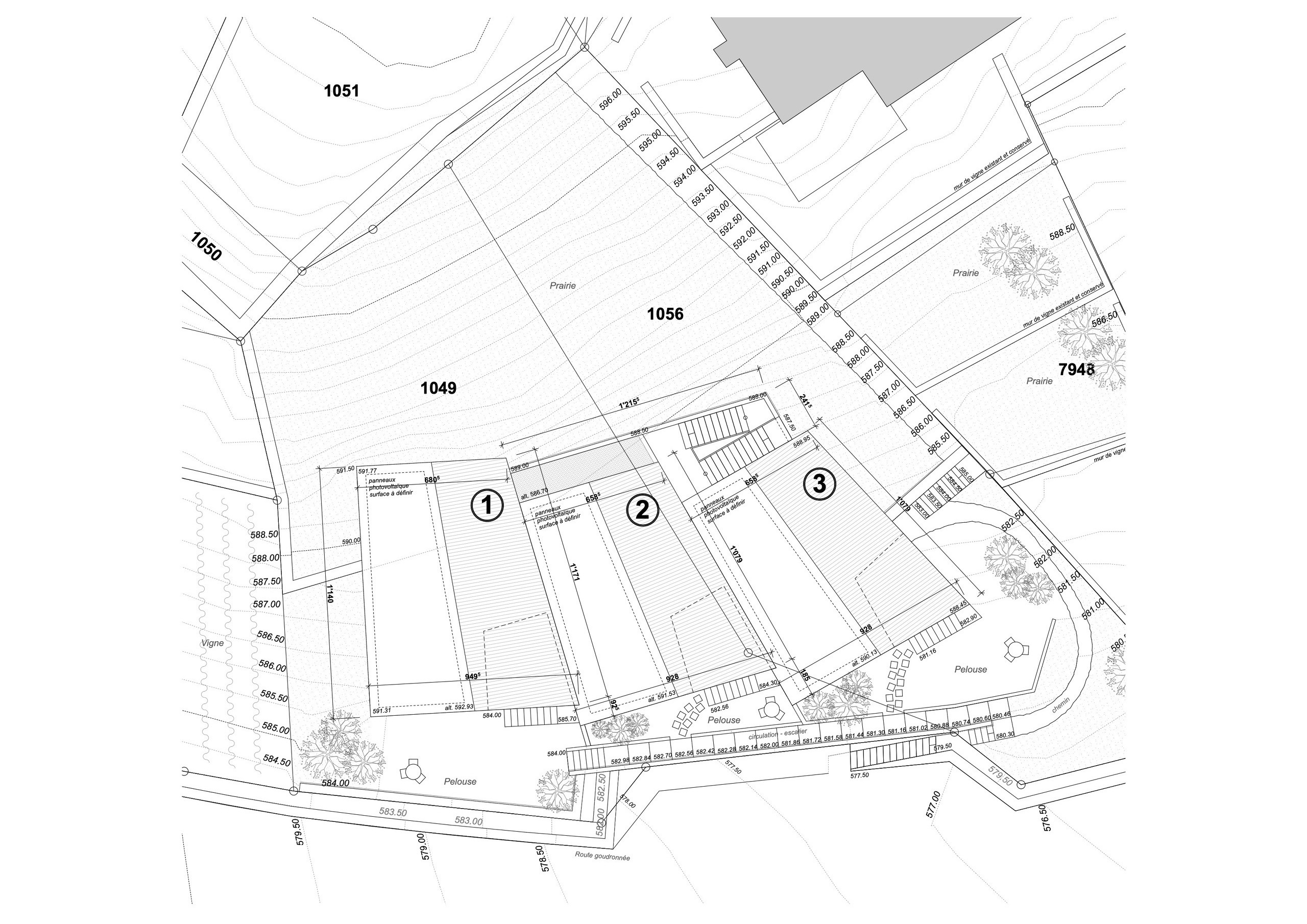 Plan de situation villa Est