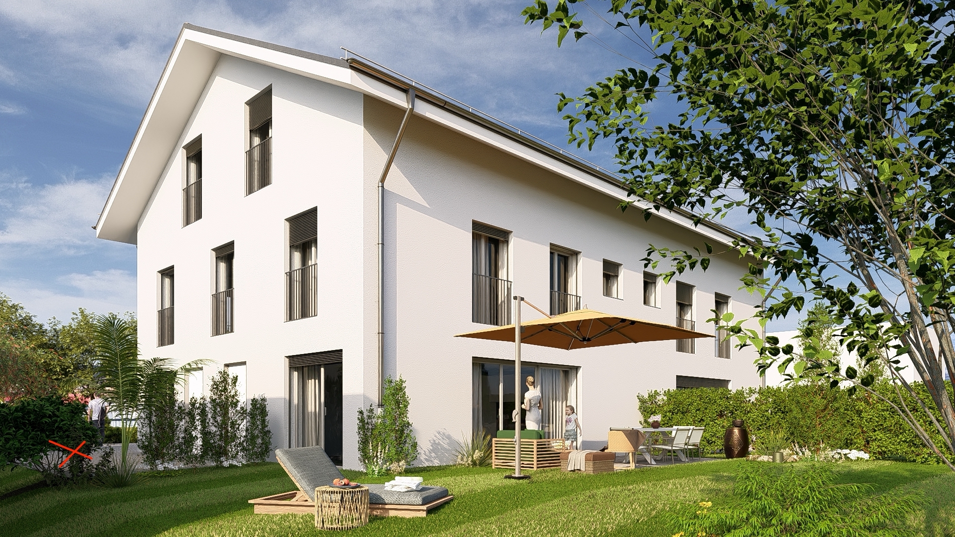 Projet immobilier à Villarimboud avec maisons et Domespace à vendre : les villas.