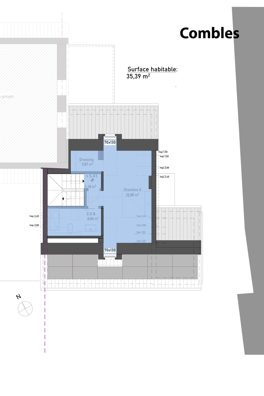 Plan des combles