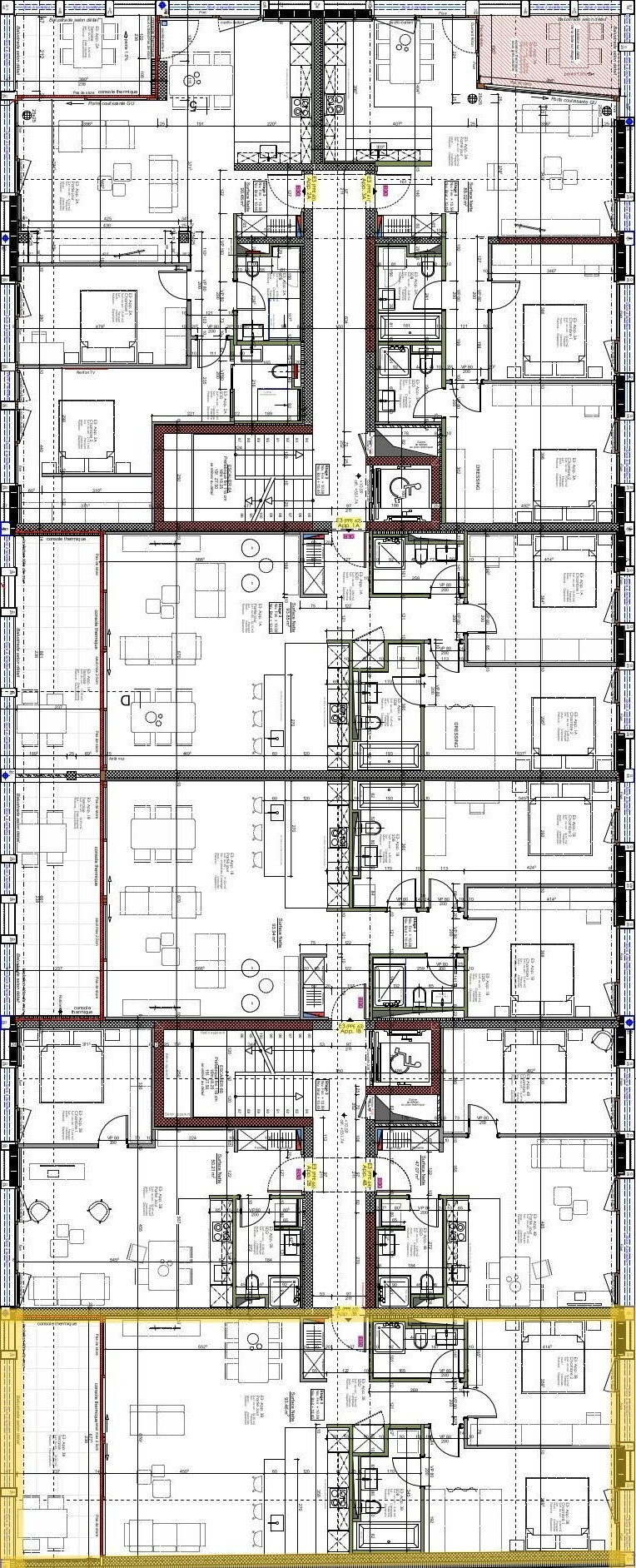 Situation de l'immeuble au 3ème étage - EST