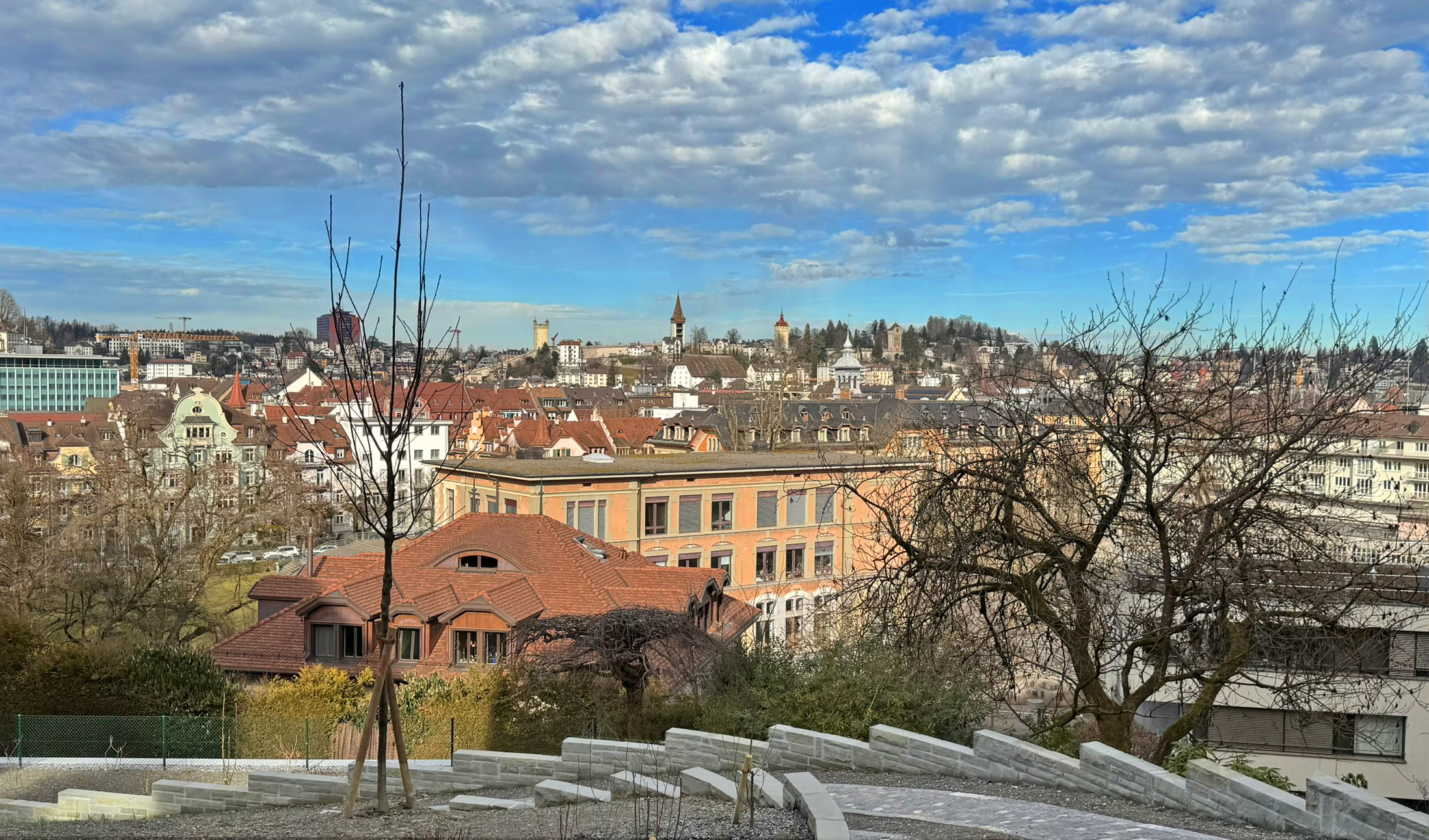 Aussicht von der Gartenwohnung