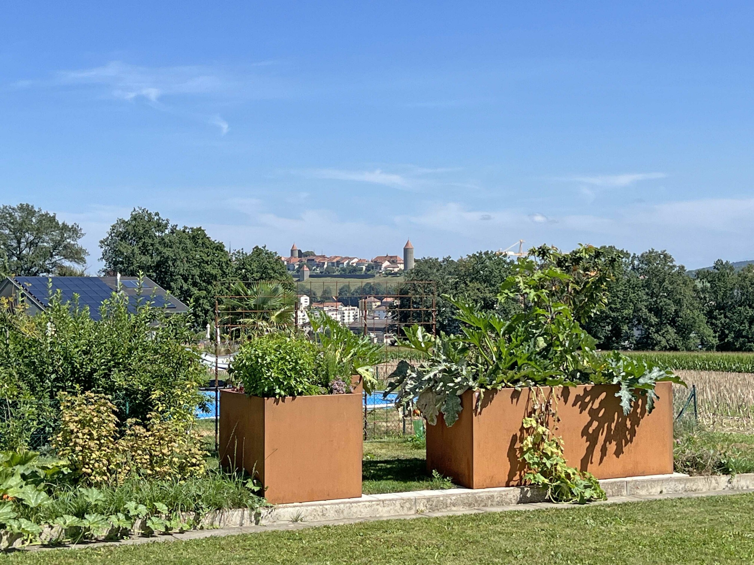 Vue depuis jardin sur Romont