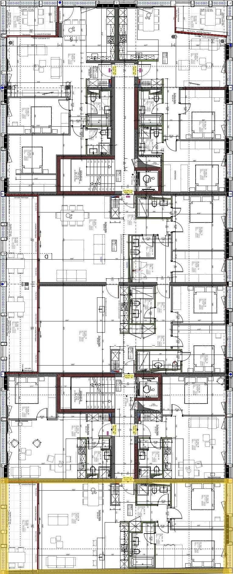 Situation de l'appartement au 4ème étage - EST