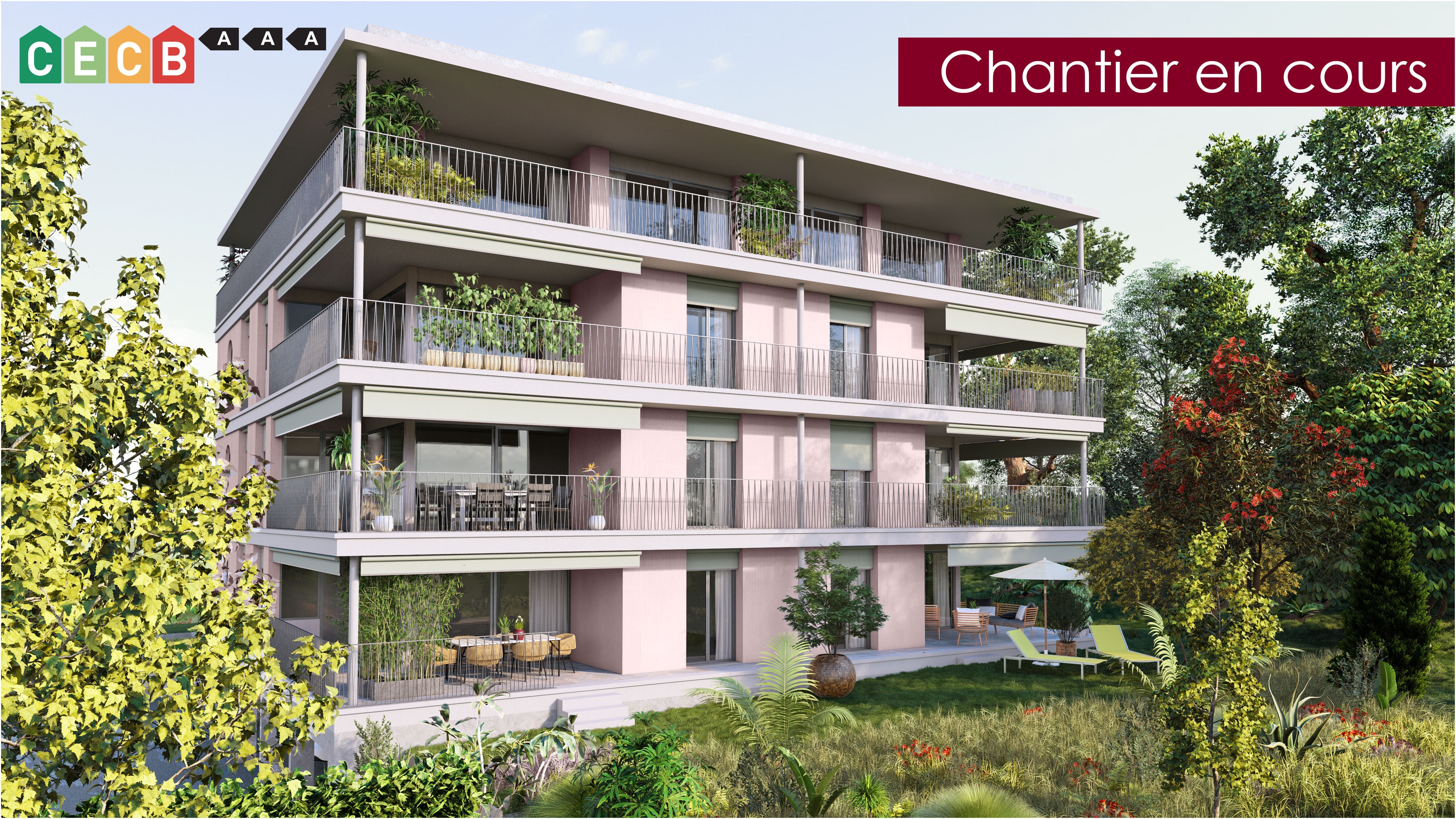 Construction d'un immeuble de 7 appartements en PPE à Fribourg - Vente par CNC IMMOBILIER SA 026 422 32 32