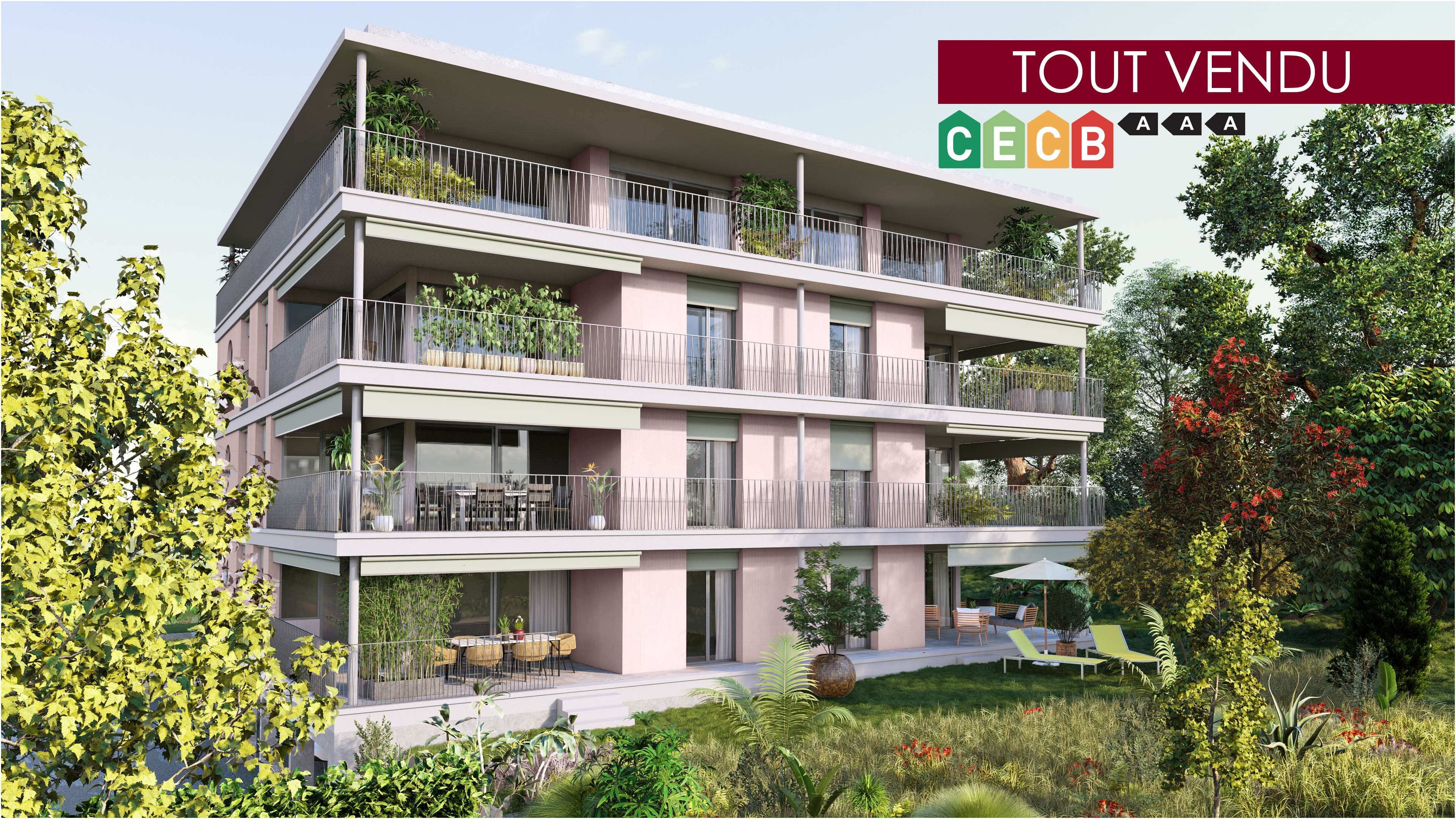 Construction d'un immeuble de 7 appartements en PPE à Fribourg - Vente par CNC IMMOBILIER SA 026 422 32 32